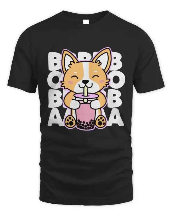 Corgi Drinking Boba
