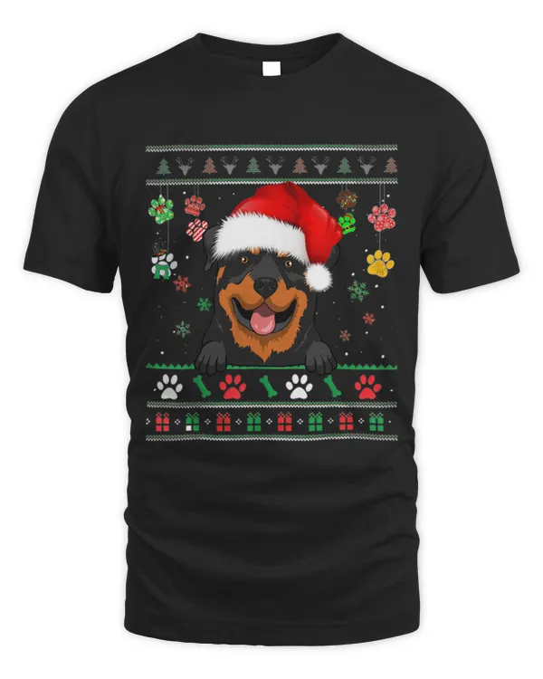 Cute Rottweiler Xmas Santa Funny Ugly Christmas Cute Rottweiler Xmas Santa Funny Ugly Christmas