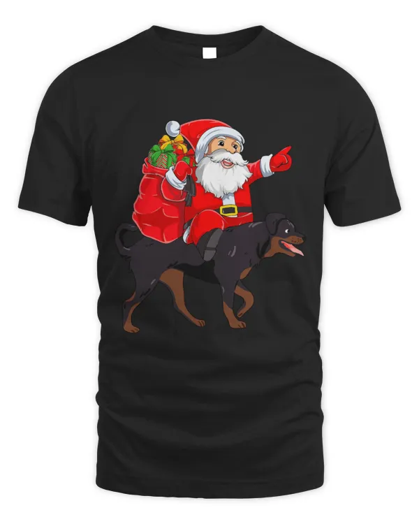 Cute Rottweiler Xmas Squad Funny Santa Riding Rottweiler Dog Christmas Cute Rottweiler Xmas Squad Funny Santa Riding Rottweiler Dog Christmas