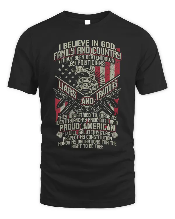 I Believe In God Proud American Veteran Patriotic American 135