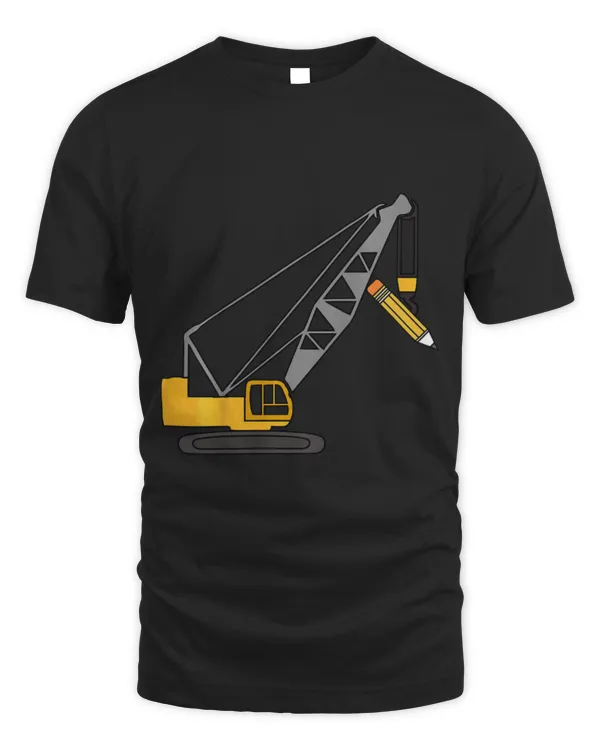 Cute Crane Driver Pencil 100 Days Of School 100th Day Kindergarten PreK