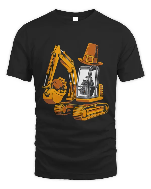 Cute Crane Driver pilgrim crane turkey thanksgiving truck toddler boys kids 0