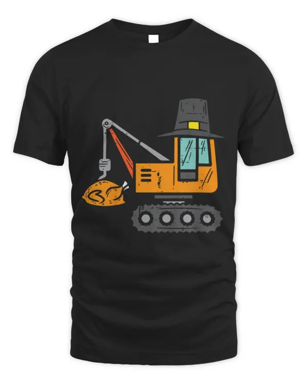 Cute Crane Driver Pilgrim Crane Turkey Thanksgiving Truck Toddler Boys Kids