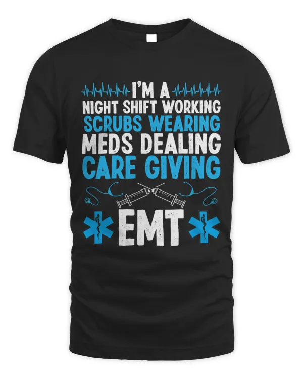 Cute Ambulance Night Shift Paramedic Healthcare Ambulance Tech EMS EMT