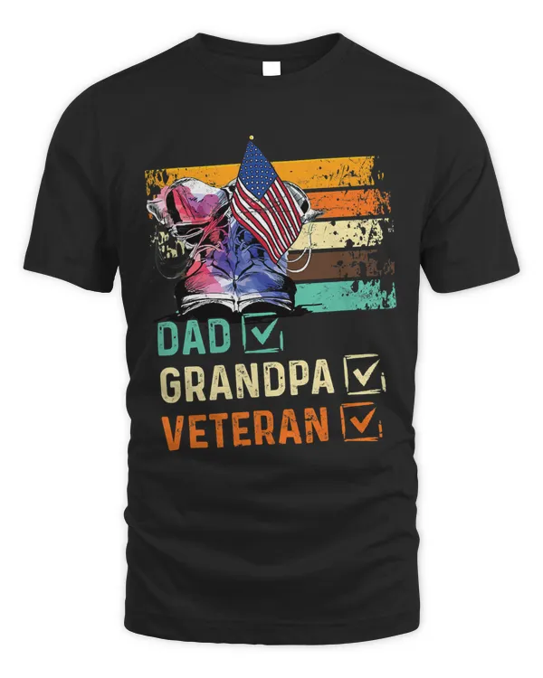 Im A Dad Grandpa Veteran Usa Flag 4th Of July Fathers Day 209