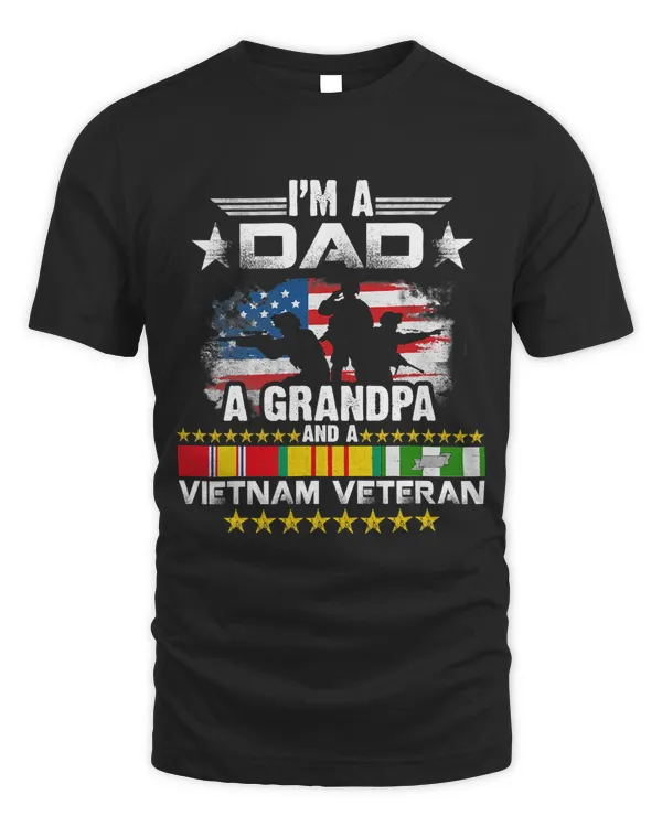 Dad Grandpa Vietnam Veteran Vintage Shirt Military Mens 198