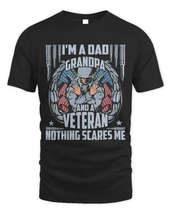 Im a Dad Grandpa and a Veteran 4th of July Fathers Day 193