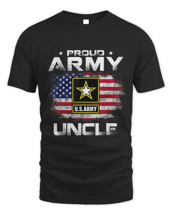 Proud Army Uncle With American Flag For Veteran Gift 108