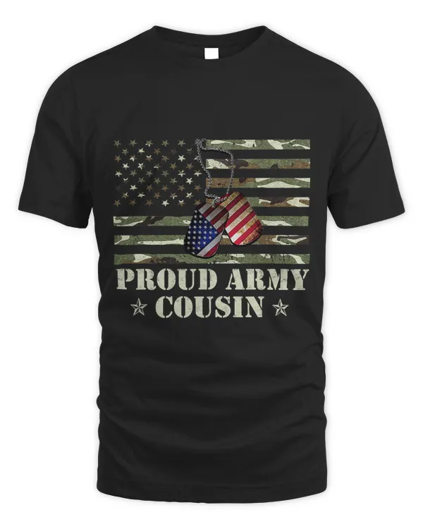 Vintage American Flag Proud Army Cousin Veteran Day Gifts 71