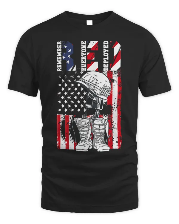Patriotic US Flag Red Friday Remember Everyone Deployed 488