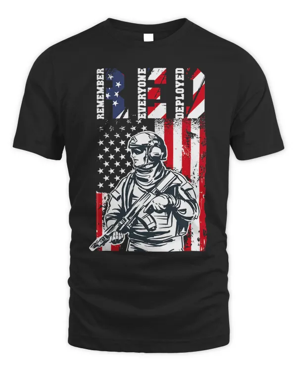 Red Friday Remember Everyone Deployed Patriotic US Flag 487