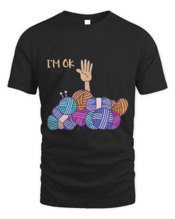 Cute Crocheter I m Ok Knitting Cool Art with Crochet Hand for Yarn Lovers