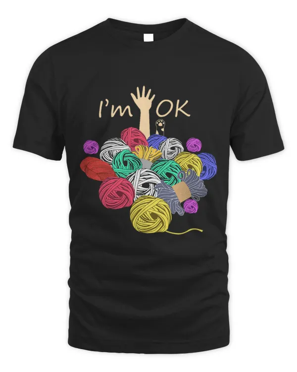 Cute Crocheter I m OK Yarn Crochet Knitting Funny Cat Lovers Gift Crafting