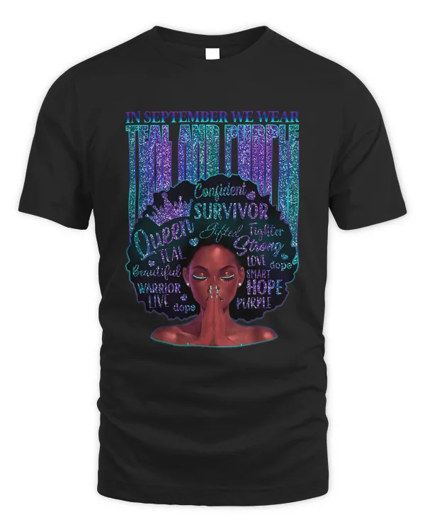In September Teal Purple For Black Womens Suicide Prevention
