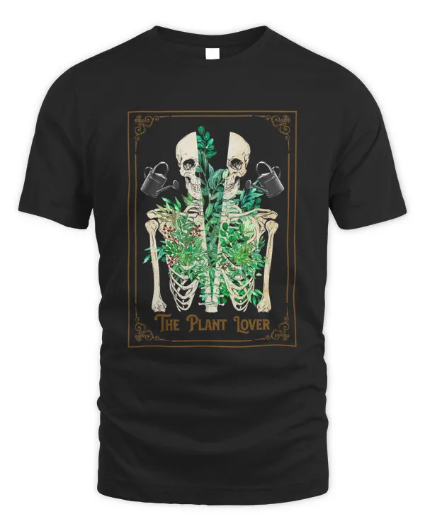The Plant Lovers Tarrot Card Skeleton Skull Flower Plants