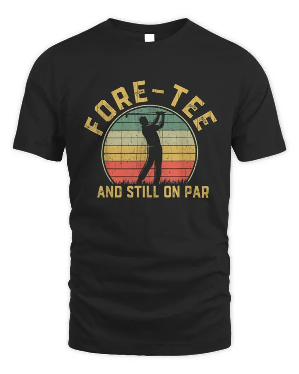 Mens Funny 40th Birthday Golfer Shirt Turning 40 Year Old Golfing