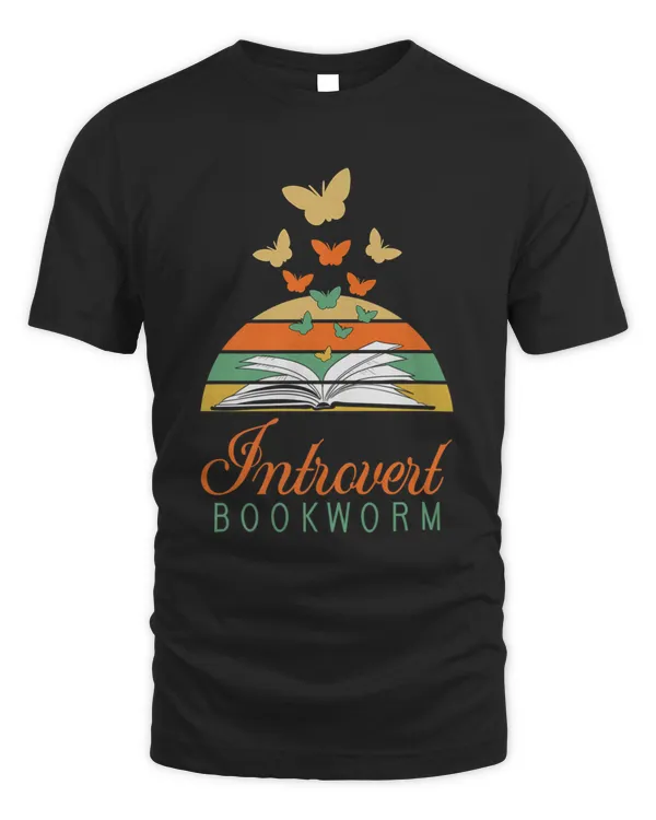 Bookworm Introvert - Fun Book Lovers Reading T-Shirt (2) Bookworm Introvert - Fun Book Lovers Reading T-Shirt (2)