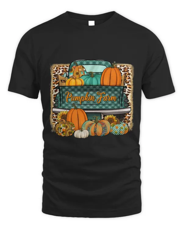 Pumpkin Farm Truck Leopard Pumpkins Season Thanksgiving Fall465