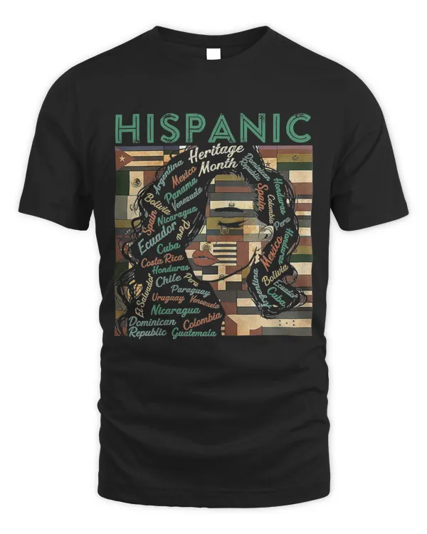 Latina Woman Art Hispanic Heritage Month Latin Country Flags 189
