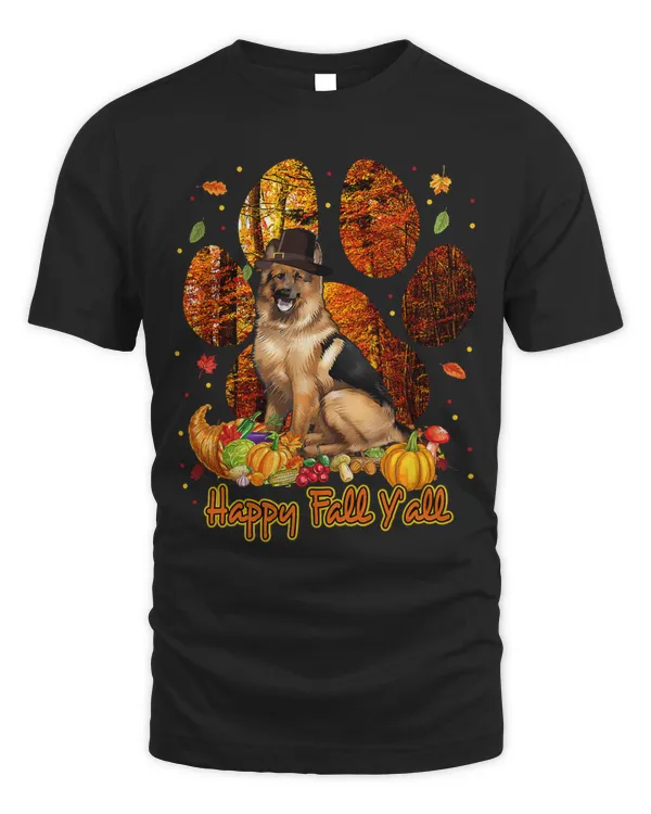 Its Fall Yall German Shepherd Pilgrim Dog Paw Thanksgiving153