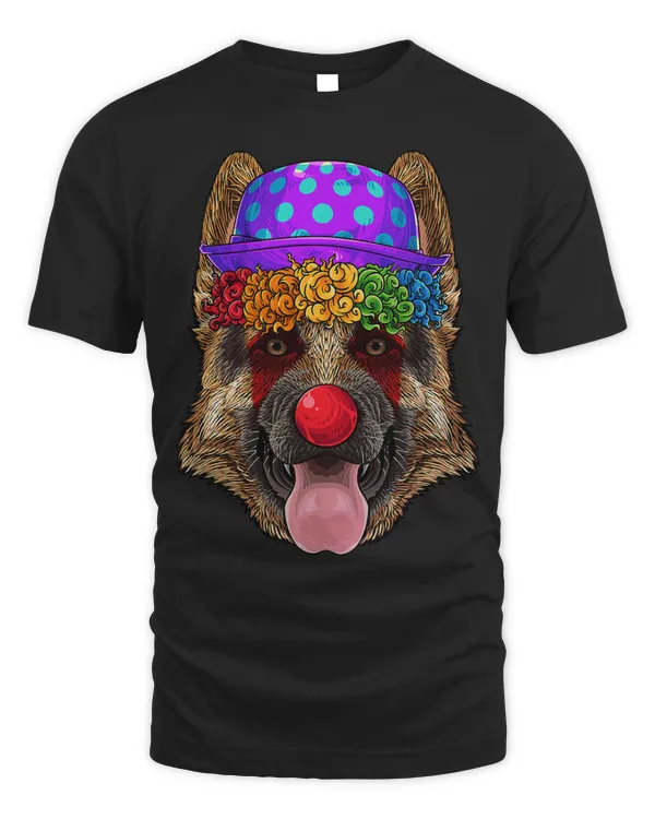 Funny Clown German Shepherd Circus Carnival Costume Party5