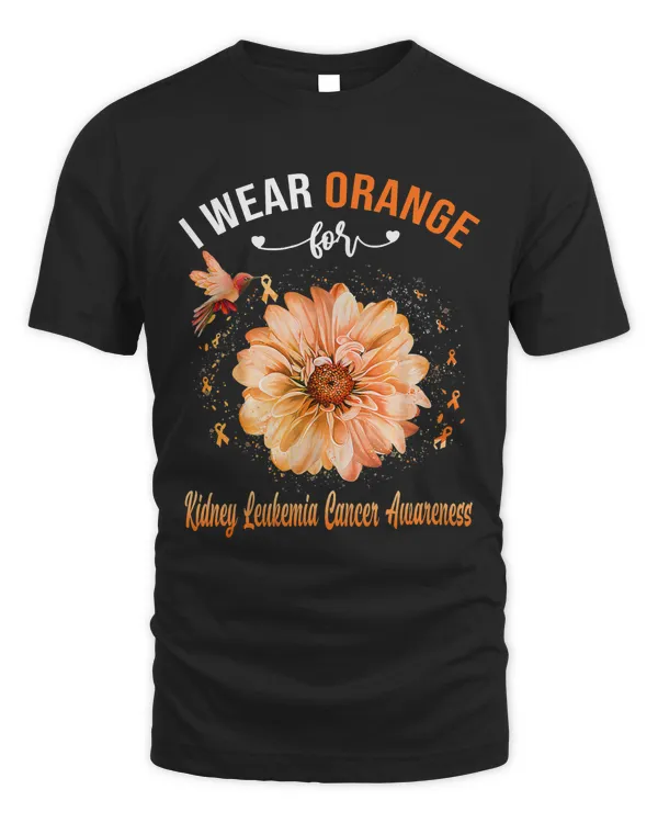 Kidney Leukemia Cancer AwarenessI Wear Pink Hummingbird