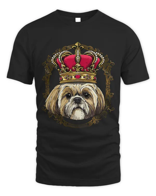 King Shih Tzu Wearing CrownQueen Shih Tzu Dog 519