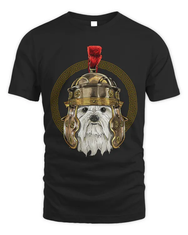 Maltese in Roman Helmet Centurion Legionnaire Dog Lover 242