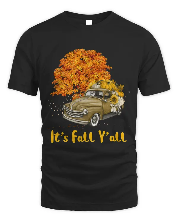Its Fall Yall Pumpkin Truck Autumn Tree Hello Fall262
