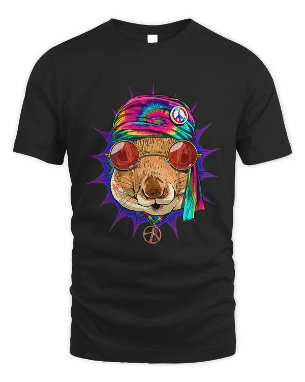 Tie Dye Hippie Squirrel Hippiness Peace Love Squirrel 648