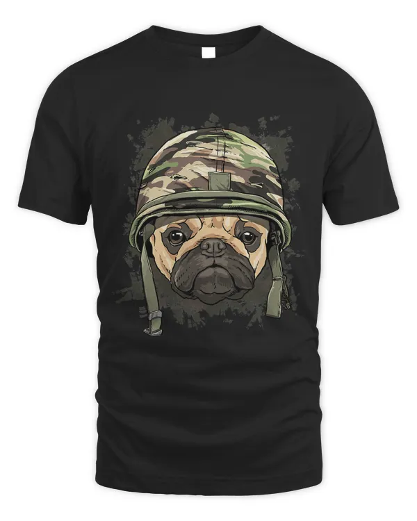 Pug Soldier Veteran DogArmy Dog Lover 612