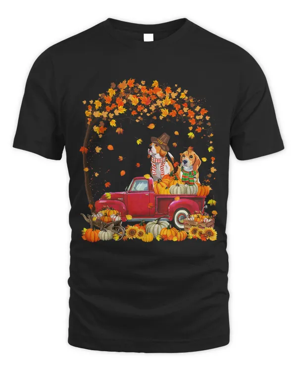 Beagle Dog Autumn Fall Pumpkin Truck Mappe Thanksgiving431