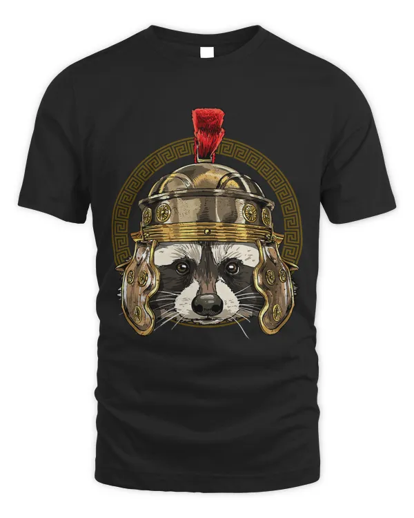 Raccoon in Roman Helmet Centurion Legionnaire Raccoon Lover 45