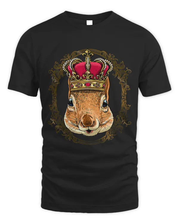 King Squirrel Wearing CrownQueen Squirrel Animal 308