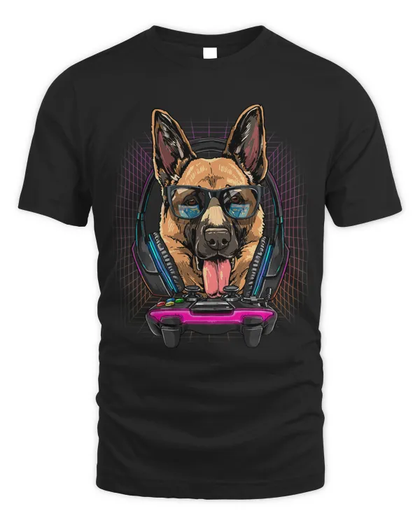 Gaming German Shepherd Video Gamer Player Dog Lover 99