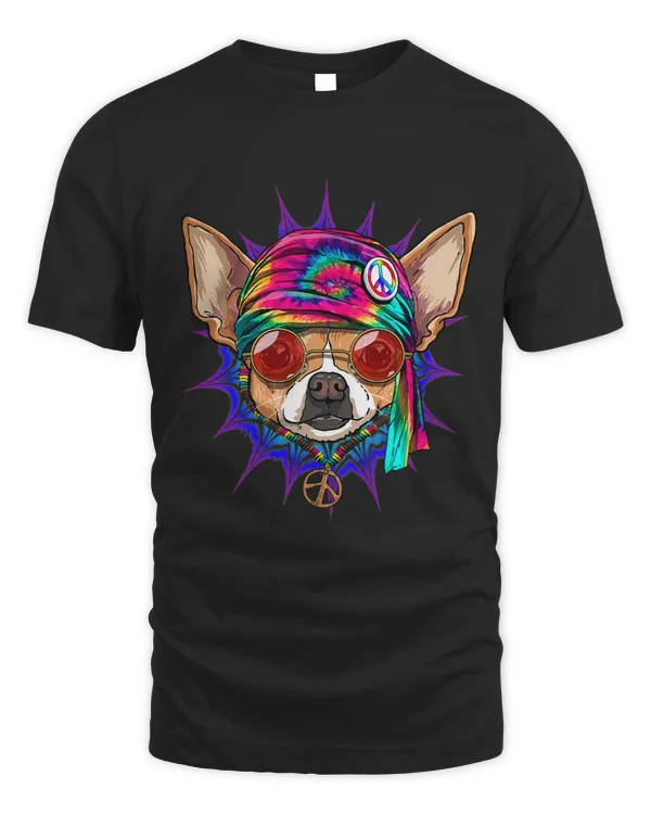 Tie Dye Hippie Chihuahua Hippiness Peace Love Dog 656
