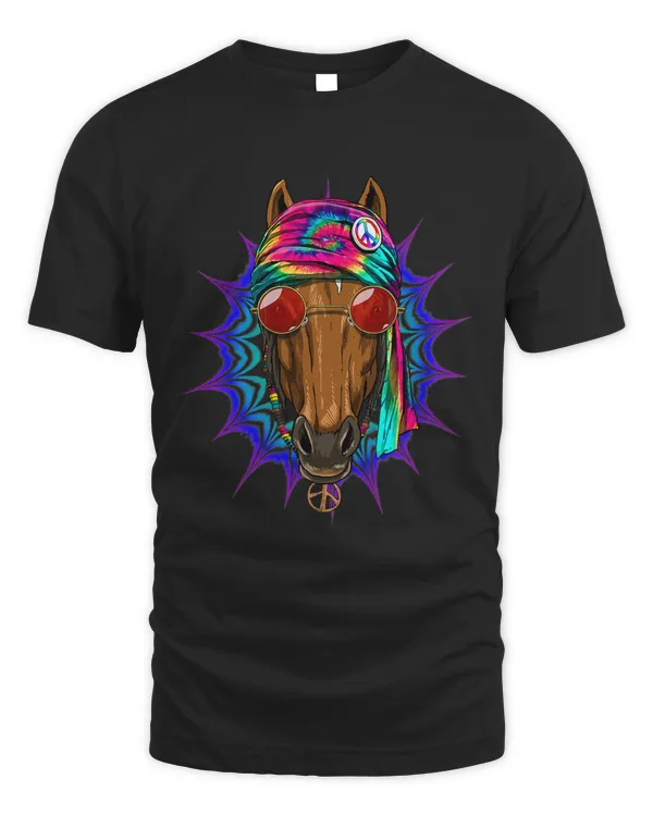 Tie Dye Hippie Horse Hippiness Peace Love Horse 677