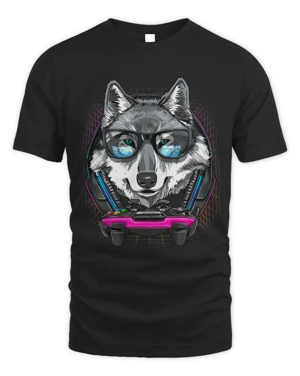 Gaming Wolf Video Gamer Player Animal Lover 109