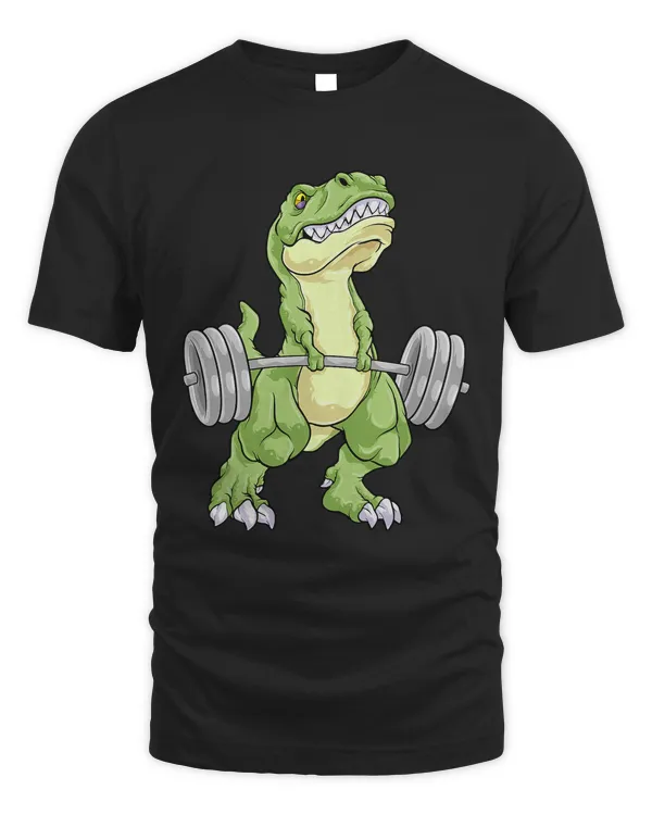 Dinosaur Weightlifting T Rex Fitness Gym Workout Deadlift