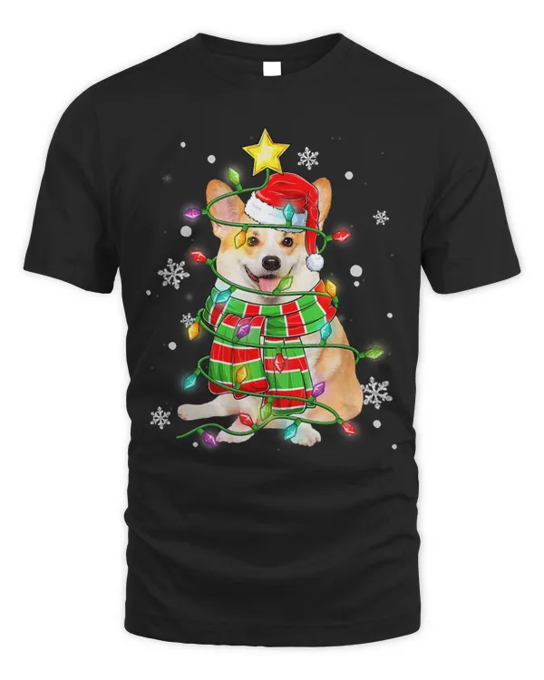 Cute Corgi Dog Santa Christmas Tree Lights Xmas75.............