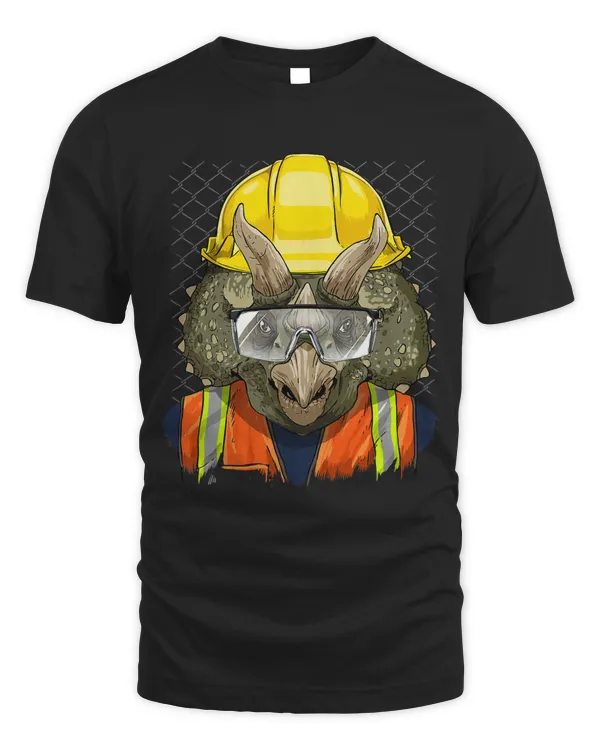 Triceratops Construction Worker Paleontologist Dino 206