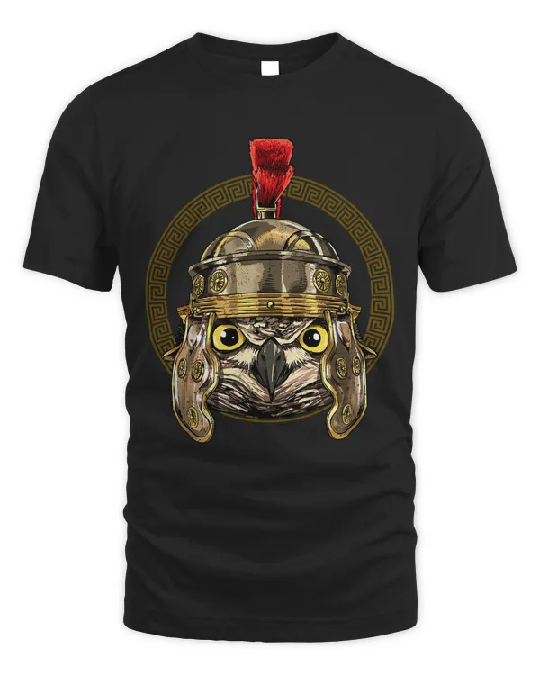 Owl in Roman Helmet Centurion Legionnaire Owl Lover 44