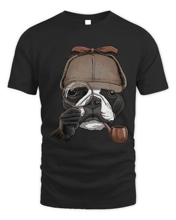 Boston Terrier Detective Boston Terrier Dog Lover 123