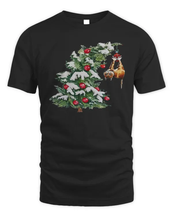 Cat On The Christmas Pine Tree
