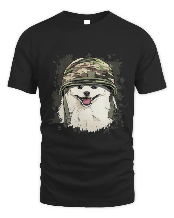 American Eskimo Soldier Veteran DogArmy Dog Lover 603