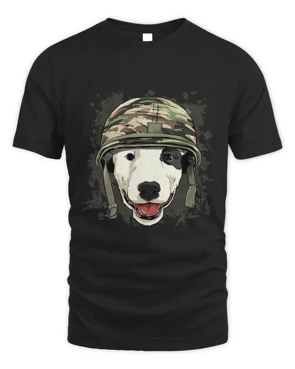 Bull Terrier Soldier Veteran DogArmy Dog Lover 610