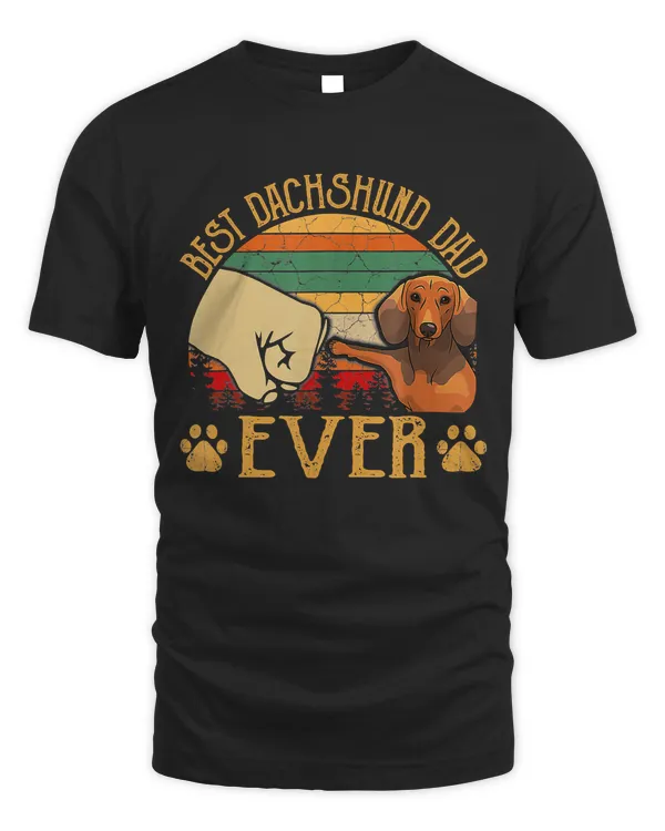 Dachshund Dog Vintage Best Dachshund Dad Ever