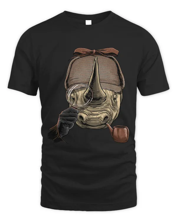 Rhinoceros Detective Wildlife Rhino Safari Animal Lover 66