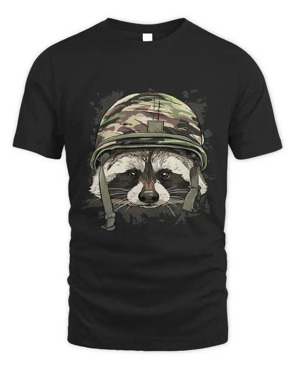 Raccoon Soldier Veteran Army Raccoon American Animal Lover 628