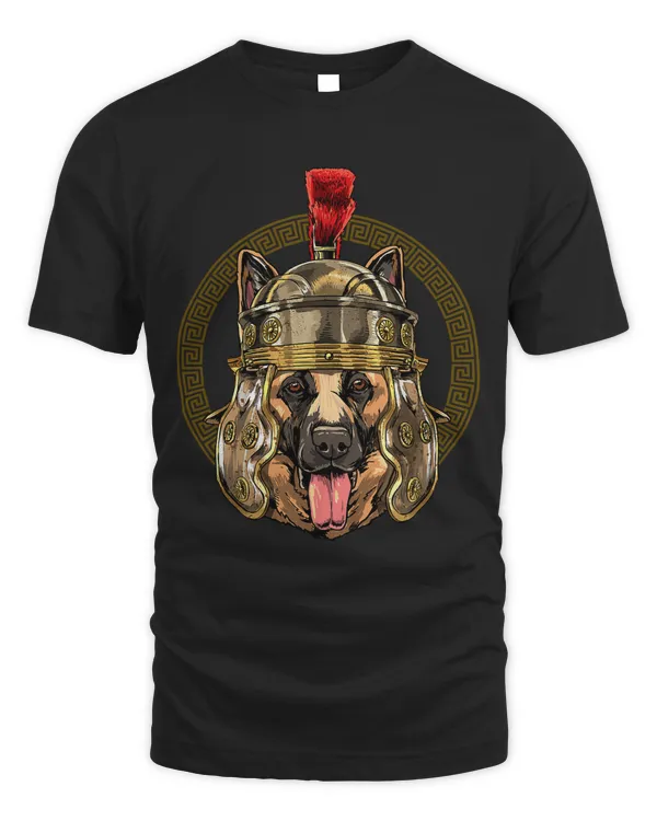 German Shepherd in Roman Helmet Centurion Legionnaire Dog 60